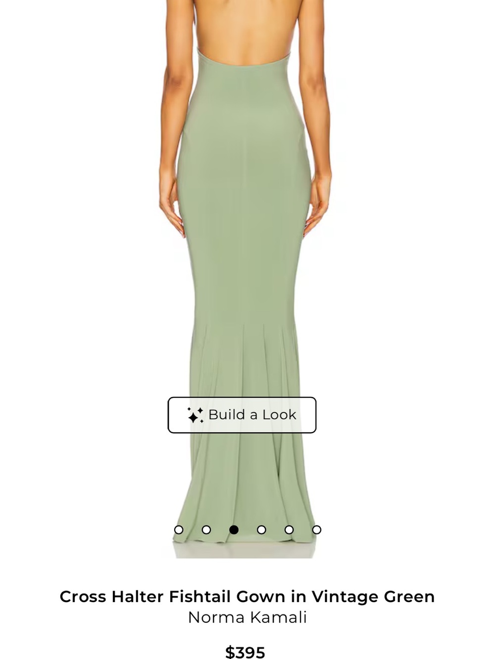 Norma Kamali Sage Green Gown - Picture 3 of 4